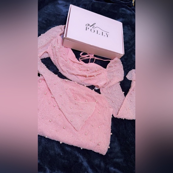 Co ord set Size is UK 6 US 2 Brand is Oh Polly, color- Rose - Picture 3 of 5